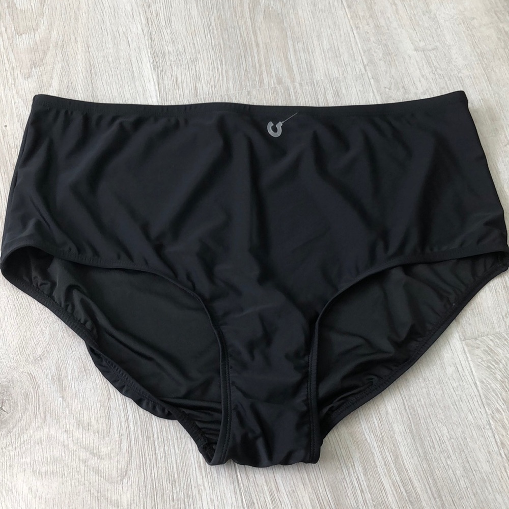 Island Pearls Brief swim Bottoms Black sizes 22W and 24W